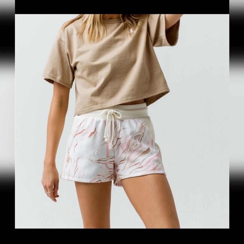 Champion Reverse Weave Shorts in "Marble Flow," Size M